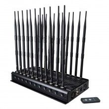 Ajustable 22 Antennas Full Bands 5G Cell Phone Jammer WiFi GPS LOJACK Walkie-Talkie UHF VHF Remote Control Desktop Blocker
