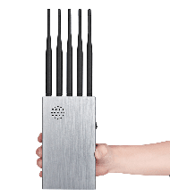 Portable 10-channel mobile phone signal jammer with large radiator and battery GPSL1-L5 WIFI LOJACK