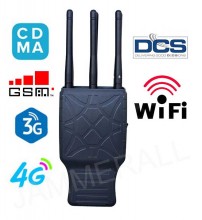 5.5W 6 Antennas Handheld Selectable Cell Phone 2G/3G/4G + WiFi Jammer Blocker with Carry Case