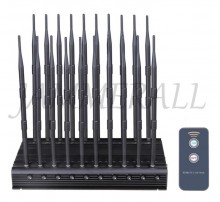 World First 20 Antennas 5G Mobile Phone Jammer WiFi GPS UHF VHF RF All-in-one Signal Blocker with Remote Control