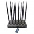New Powerful Adjustable All Cellphone 2G/3G/4G + WIFI(2.4G,5.8G)  + LOJACK + UHF + VHF Signal Jammer 12 Antennas Desktop with Remote Control
