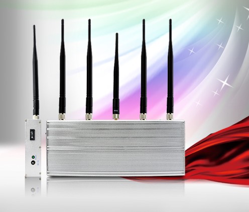 5 Antenna Cell Phone Jammer with Remote Control (3G, GSM, CDMA, DCS)