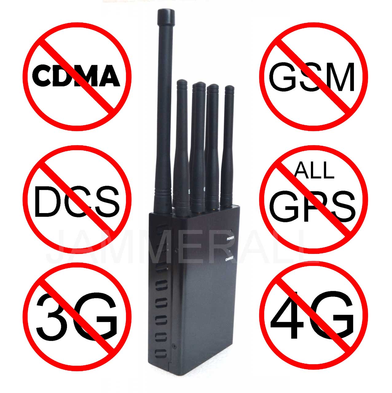 Portable 8 Bands 3G 4G All Cellphone & All GPS Signal Jammer for Sales