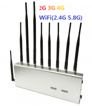 2G/3G/4G + WIFI(2.4G, 5.8G) Mobile Phone Jammer Desktop