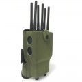 5.5W 6 Antennas Handheld Selectable WiFi Jammer 3G/4G Cell Phone Blocker with Carry Case