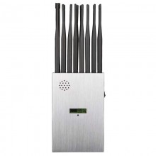 Portable LCD screen 16 band 5G mobile phone jammer WiFi GPS UHF VHF RC all-in-one signal blocker